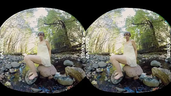 Thumbnail: Short-Haired MILF Carmen Spreads Bushy Beaver on Sunny Rocks